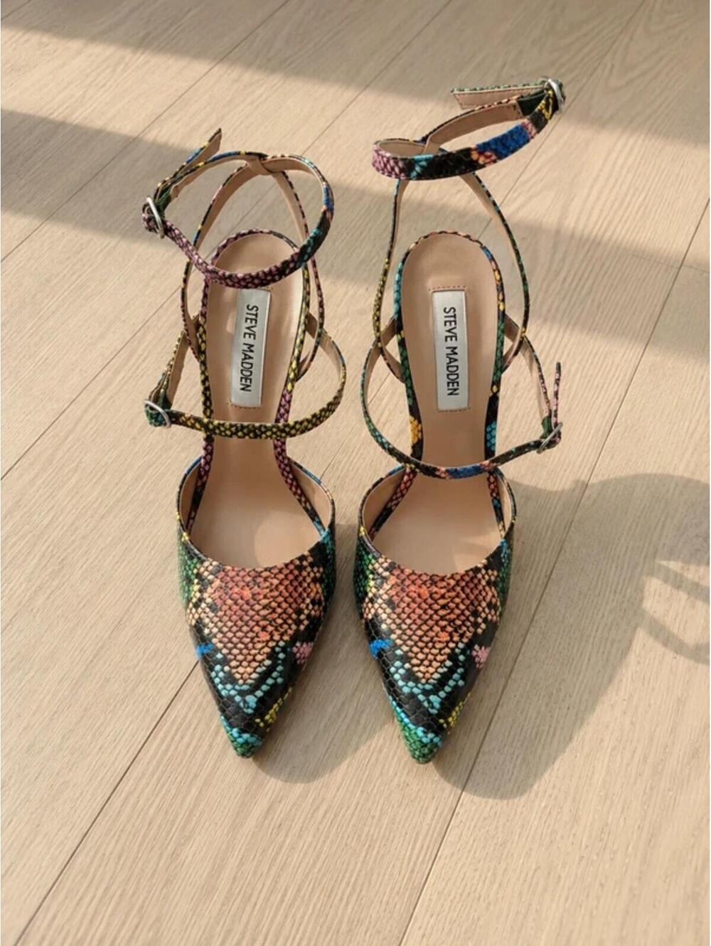 Steve Madden Variety Multi Snake Heels Size 7 New In Box - Picture 2 of 7